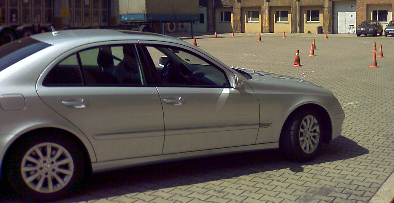 Security driver training with a vehicle on the training course