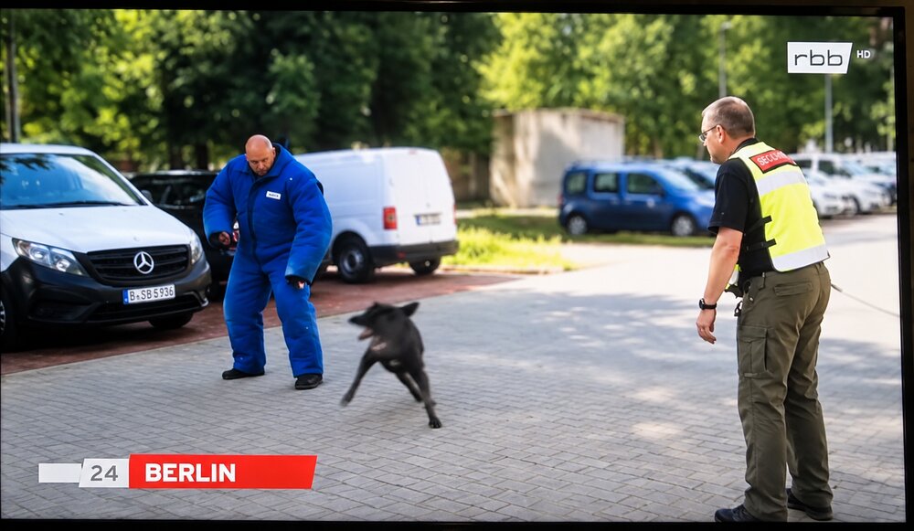 rbb24-Fernsehbeitrag über Diensthundetraining der Defensive Tactics Academy