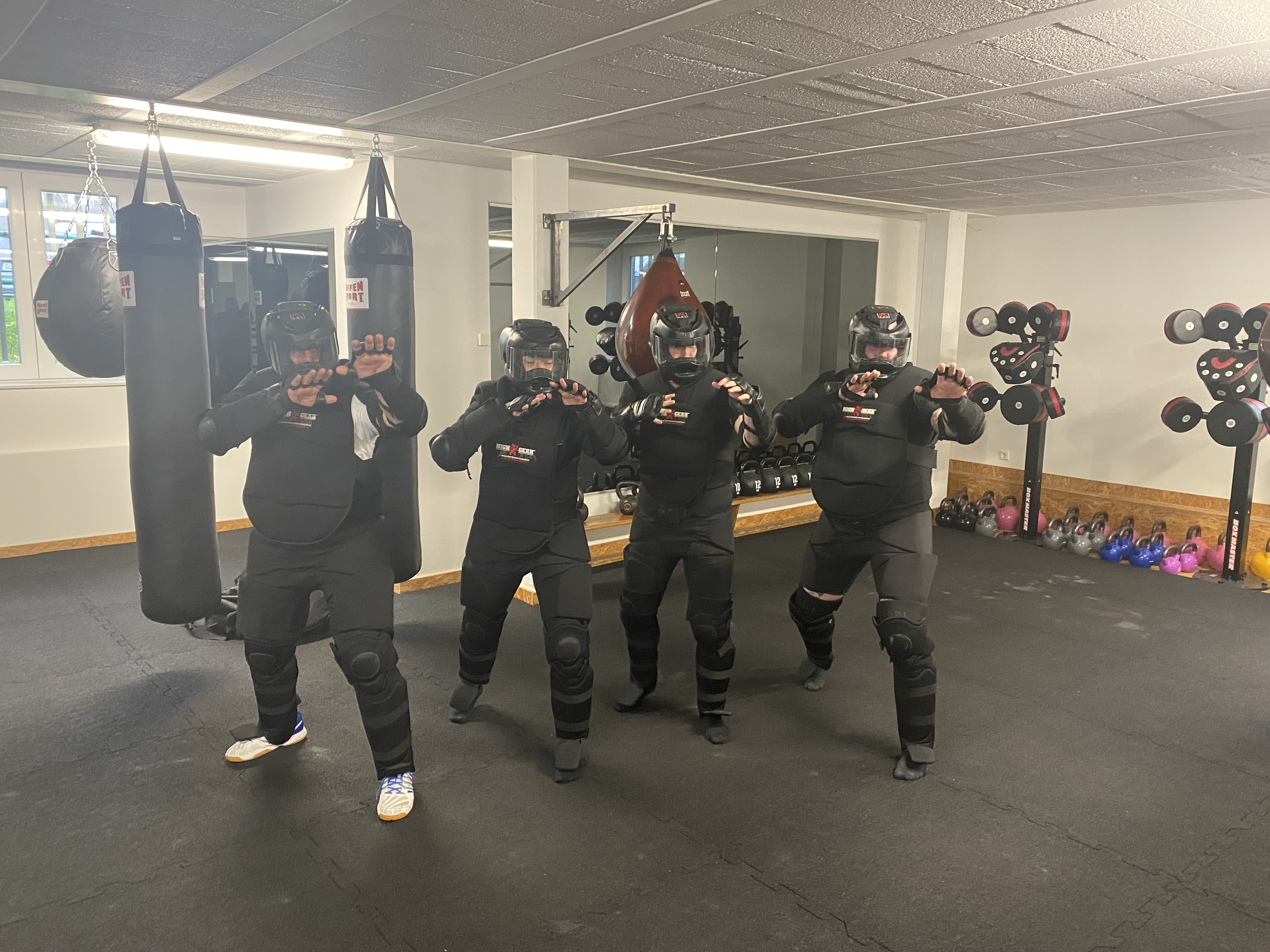 S.P.E.A.R. group training in protective gear